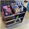 Image 1 : BLUE AND RED ORGANIZER WITH CONTENTS BOTH BLENDERS ARE WORKING