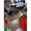 Image 1 : METAL YARDWORKS WHEEL BARROW WITH FOLDING WORKMATE