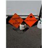 Image 1 : BACKPACK SPRAYER, 2 CONSTRUCTION SIGNS AND PULL OUT VEHICLE TRUNK COVER