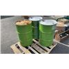 Image 1 : 3 METAL DRUMS WITH THREADED CAPS