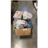 Image 1 : BOX OF APPLIANCES, TOASTERS, COFFEE MAKERS, WIRE RACKS