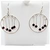 Image 2 : STERLING SILVER RED CRYSTAL EARRINGS, RETAIL $75.00