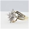 Image 2 : 10KT. YELLOW GOLD DIAMOND RING, 50 DIAMONDS, 0.50CTS OF DIAMOND, W/A $2660.00, SIZE 7