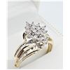 Image 8 : 10KT. YELLOW GOLD DIAMOND RING, 50 DIAMONDS, 0.50CTS OF DIAMOND, W/A $2660.00, SIZE 7