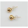 Image 3 : 10KT. YELLOW GOLD 6MM BALL EARRINGS, RETAIL $400.00