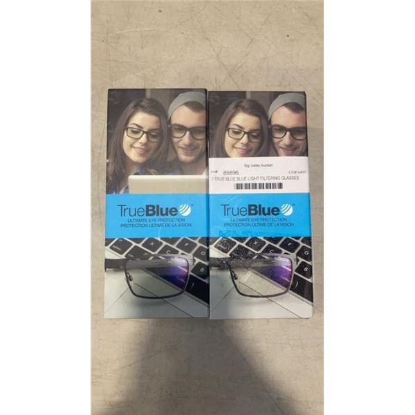 2 TRUE BLUE BLUE LIGHT FILTERING GLASSES