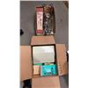 Image 1 : 2 BOXES OF SLIDE VIEWERS, PROJECTOR, WINE RACK AND JARS