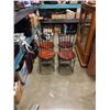 Image 1 : 4 METAL FRAMED WOOD SEAT CHAIRS