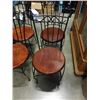 Image 2 : 4 METAL FRAMED WOOD SEAT CHAIRS