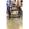 Image 2 : WOOD CARVED UMBRELLA STAND AND BOMBAY CO BUTLERS STAND