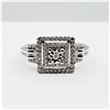 Image 2 : STERLING SILVER DIAMOND COCKTAIL RING, 63 DIAMONDS, 0.25CTS, W/A $990.00, SIZE 6.5