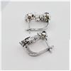 Image 2 : STERLING SILVER NATURAL TOURMALINE (1.84CTS) & CZ EARRINGS, W/A $840.00