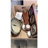 Image 2 : 2 TRAYS OF BAROMETERS, CLOCKS, GLOBE
