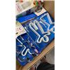 Image 8 : 2 BOXES OF STUDIO NOVA FLORA BLUE DISHES, STEAK KNIVES, COOKIE CUTTERS AND MORE