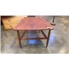 Image 2 : TEAK 2 TIER ENDTABLE WITH WOVEN SHELF