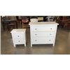 Image 1 : WHITE 3 DRAWER DRESSER AND 2 DRAWER NIGHTSTAND