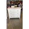 Image 2 : WHITE 3 DRAWER DRESSER AND 2 DRAWER NIGHTSTAND