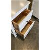 Image 8 : WHITE 3 DRAWER DRESSER AND 2 DRAWER NIGHTSTAND