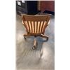 Image 2 : VINTAGE WOOD ROLLING OFFICE CHAIR