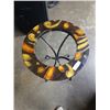 Image 2 : ROUND METAL GLASSTOP BISTRO TABLE 30 INCHES TALL, 2 FOOT ACROSS