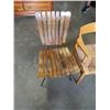 Image 2 : ROPE SEAT MID CENTURY CHAIR AND WOOD CHAIR WITH METAL BASE