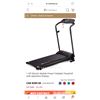 Image 2 : NEW COSTWAY 1HP ELECTRIC TREADMILL FOLDABLE RETAIL $403 WITH NEW UNIVERSAL LAPTOP STAND FOR TREADMIL