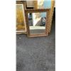 Image 2 : 2 FRAMED MIRRORS AND LARGE OIL ON CANVAS PAINTING