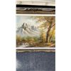 Image 8 : 2 FRAMED MIRRORS AND LARGE OIL ON CANVAS PAINTING