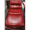 Image 1 : VINTAGE RED LEATHER COCA COLA CHAISE LOUNGER