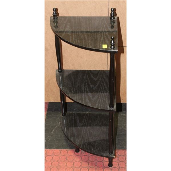 TRIANGLE WOODEN CORNER SHELF STAND