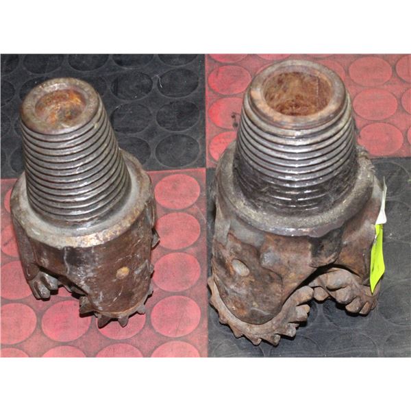2 SMALL OIL RIG DRILL BITS