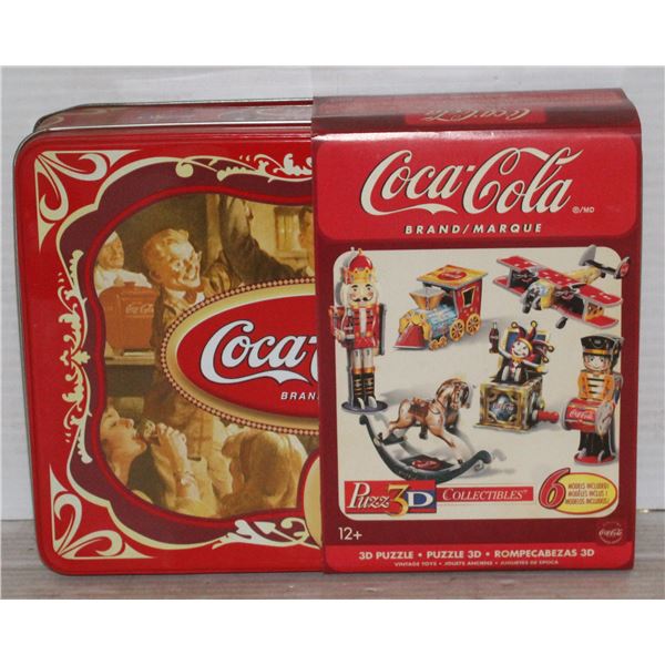 COCA COLA 3D PUZZLE TIN BOX