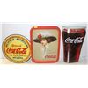 Image 1 : LOT OF 3 COCA COLA COLLECTIBLES INCLUDES 3D METAL