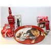 Image 1 : COCA COLA TRAY WITH 10 VARIOUS COLLECTIBLES