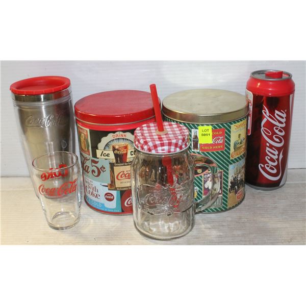 6 VARIOUS COCA COLA COLLECTIBLES