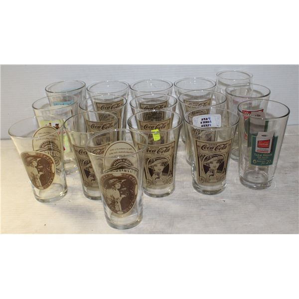 16 COCA COLA GLASSES