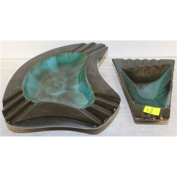 2 BLUE MOUNTAIN POTTERY STYLE DISHES