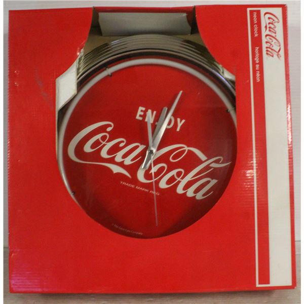 COCA COLA NEON CLOCK IN BOX