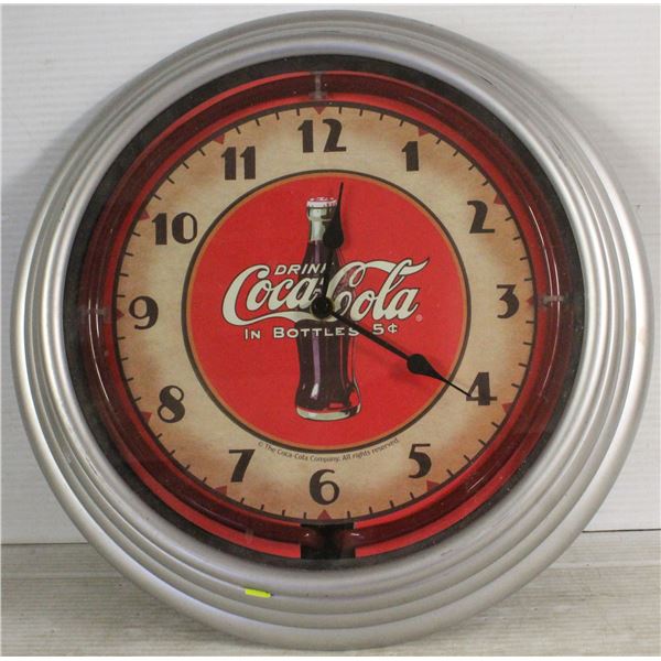 COCA COLA NEON CLOCK NOT IN BOX