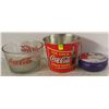Image 1 : 3 COCA COLA COLLECTIBLES BUCKET/BOWL/TIN CAN