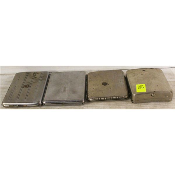4 METAL CIGARETTE CASES