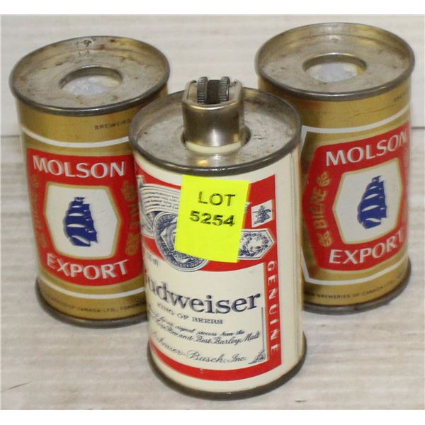 VINTAGE MINI CAN LIGHTER AND CANDLE HOLDERS