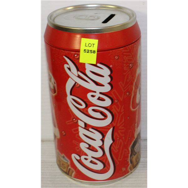 COCA COLA TIN CAN PIGGY BANK