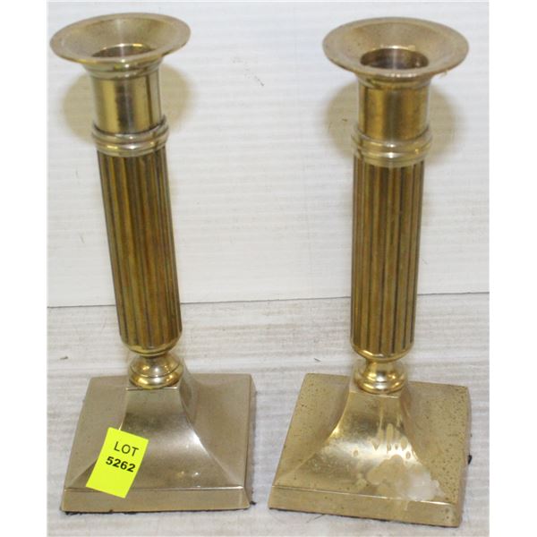 2 BRASS CANDLE STICK HOLDERS