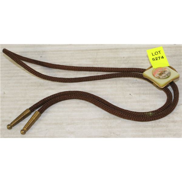 VINTAGE ALASKA EMBLEM BOLO TIE