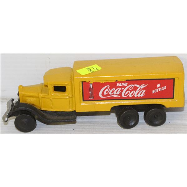 CAST IRON COCA COLA DELIVERY TRUCK
