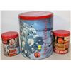 3 COLLECTIBLE COCA COLA TIN CANS / 2 INSIDE
