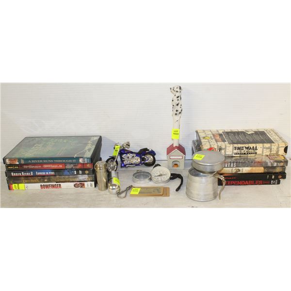 LOT OF SMALLS INCLUDES HARLEY DAVIDSON FIGURE,