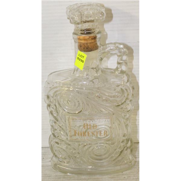 OLD FORESTER EMPTY LIQUOR BOTTLE