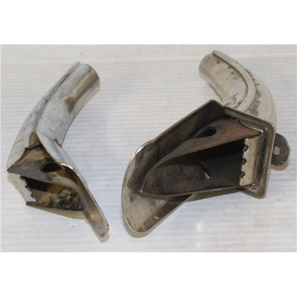 2 METAL SPOUTS